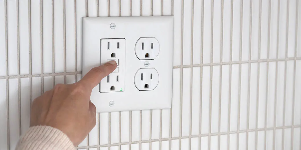 Touching an electrical outlet